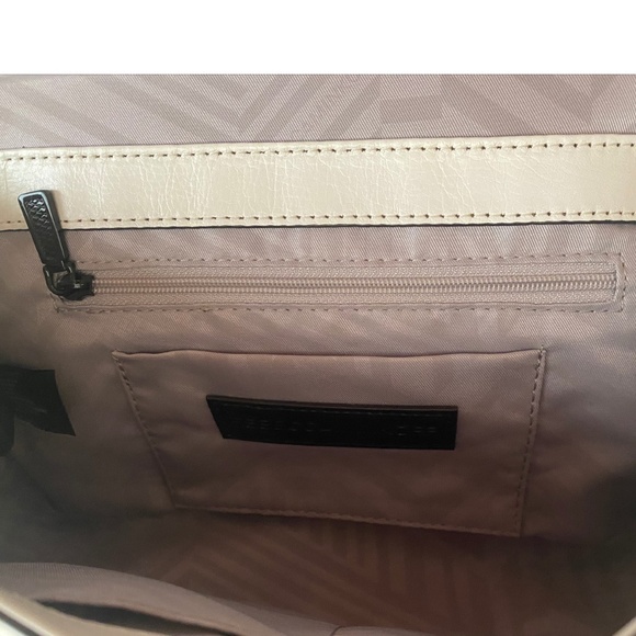 REBECCA MINKOFF WHITE LEATHER CROSSBODY / SHOULDER BAG WITH RAINBOW HARDWARE - Picture 10 of 16